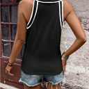 SOLY HUX Women's Summer Sleeveless Tank Tops Halter Neck Tunic Shirts Vacation Outfits (Black, L)