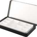 Travel Watercolor Palette, Portable Ceramic Palette 9 Well, Watercolor Palette with Lid, Empty Wet Palette Metal Paint Box with Porcelain Palettes(Black Box)