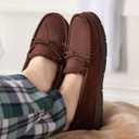 Fruit of the Loom Men's Fruit of the Loom Men's Moccasin, Indoor/Outdoor Slipper, Memory Foam (Brown), L 11-12