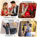 Gilprop 100 Packs 16.5'' Flower Wrapping Bags Kraft Paper Floral Packing Sleeves with Floral Card Holder Picks Ribbons and Thank You Card Bouquet Flower Wrapping Sleeves for Wedding, Birthday Gift