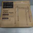 Toilet Safety Rails, Adjustable Toilet Frame for Elderly, Seniors, Handicap & Disabled, Foldable Handicap Toilet Handles Fit Any Toilets (300 LB)