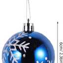 ULTECHNOVO 6pcs Halloween Balls Tree Ornaments, Shatterproof Christmas Decorations Set with Reusable Hand-held Package for Holiday Xmas Tree Decor (6cm) (Blue)