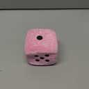 Large Pink Plush Dice for Bunco or Casino Party Decorations - 3.15" Square Pink Plush Dice with Black Dots. Bunco Party Supplies