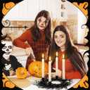 Halloween Candle Holder 17 Inch Gothic Black Branches Candlestick Black Candelabra Spooky Halloween Candle Stick Holder for Desktop Dinner Party Wedding Table Centerpieces