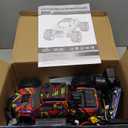 1: 14 RC Racing car, Equipped with 2 3S Rechargeable Batteries, 4WD 80km/ h, Brushless Motor 2.4G Remote Control, High-Speed Off-Road RC Truck (PT14R Red)