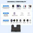 Samsung S25 Wireless Charger Station,3 in 1 Wireless Charger for Samsung Galaxy S25 Ultra/S24/S23/Z Fold/Flip 7/6/5,for Galaxy Watch 8/7/6/5/Pro,buds, Charging Station for iPhone 17/16/15 with Adapter