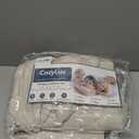 CozyLux California King Comforter Sets Beige, 7 Pieces Cal King Bed in a Bag, All Season Bedding Sets with Stitch Quilted Comforter, Flat Sheet, Fitted Sheet, Pillowcases