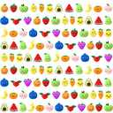 Libima 150 Pcs Mini Stuffed Animals Sea Animal Fruit Plush Keychain Set for Carnival Birthday Classroom Prizes Decoration for Clothes (Fruit)