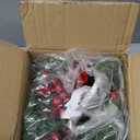 Lighted Christmas Centerpiece Metal Potted with Timer Christmas Nativity Scene Black Metal Base with Xmas Poinsettia Pine Needles Red Berries for Table Centerpiece Holiday Xmas Decor