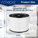 ATXKXE 2 Pack AP-S0610L Air Filter Replacement Fit for Mooka AP-S0610L Air Purifier, 3-in-1 True Filter