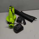 Mueller UltraStorm Leaf Blower Cordless Electric, 140 MPH 20 V Powerful Motor with 2 Batteries and Charger, 2 Speed Levels, 1hr Charge, Lightweight, Blowers for Lawn Care, Blower for Snow (Green)