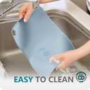 Cutebe Silicone Placemat for Toddles Kids Non-Slip Reusable Portable Kids Placemats for Dinning Table Heat Resistant Placemats, Baby Placemat Stain Resistant Silicone Mat for Dining Table 3 Pack (Blue/Green/Pink)