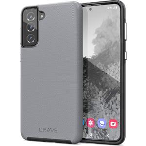 Crave for Galaxy S21 Plus Case, Shockproof Protection Dual Layer Case for Samsung Galaxy S21 Plus, S21+ 5G (6.7 inch) - Slate