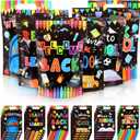 Kosiz 60 Pcs Back to School Gift Bags with Handles Plastic Welcome Back Sealing Candy Treat Goodie Cookie Bags Bulk for First Day of School Classroom Birthday Party Favors Supplies