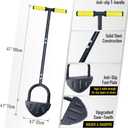 Colwelt Saw-Tooth Edger Lawn Tool, Half Moon Lawn Edger with T-Grip, Sidewalk Grass Long Handled Step Edger, 38-Inch