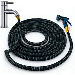 Indoor Sink Hose Attachment Faucet Suitable for Kitchen Bathroom Faucets,Watering Indoor Plants, Washing Pets, Household Cleaning Car Washing Durable Easy-to-Install Multi-Purpose Hose (50FT)