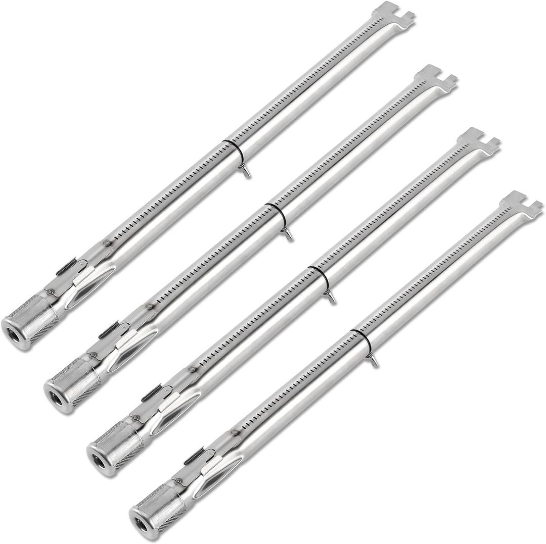 QuliMetal Grill Parts for Weber Genesis 330  SUS304 Grill Burners for Weber Genesis E310, E320, E330, S310, S320, S330 (2011-2016), Front Control Knob Gas Grills Replace Weber 62752, 4-Pack