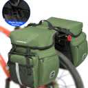 Sunpeak Bike Bag Accessories Panniers for Bicycle Rear Rack Bag 45L Waterproof Mountain Electric Bike Saddle Bag for Cycling Traveling Commuting Green