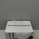 Toilet Brush and Plunger Set: 2-in-1 Heavy Duty Toilet Plunger and Bowl Brush Combo with Holder for Bathroom Cleaning - Black