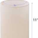 Wellmet CreamWhite 8"x 8"x11" Lampshade, No Assembly Required, Classic Modern Lamp Shade for Table Lamp, Bedside Lamp, Floor Lamp, Fabric Drum Lampshade, Spider Fitter