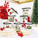 Christmas Face Decal Stickers for Crafts Small Vinyl Faces Eyes Pitcher Rub on Transfers UV Decals for Ornaments Glass Drinking Cups Wood Bowl Decorations Balls Party Supplies (hand30)