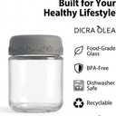 4oz 8Pack Glass Dressing Jars with Leakproof Lids, Containers for Sauce, Salad Dressing, Dips & Snacks Reusable Glass Food Storage Cups for Lunch Box & Meal Prep(4oz-8Pack)