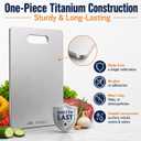 Titanium Cutting Board Set of 3 for Kitchen | 100% Pure Titanium, Non-Toxic, Double-Sided Food Grade, For Meat, Fruit & Daily Cooking, 12"x9"+14"x10"+18"x12"