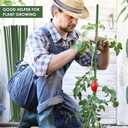 Tanlade 100 Pack 5 Ft/60 Inches Garden Plants Stakes Tomato Stakes Steel Metal Plant Sticks Support with Plastic Coated Sturdy for Tomato, Beans, Peppers, Trees, Outdoor Indoor Climbing Plants