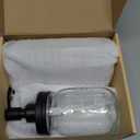 Amolliar Mason Jar Liquid Soap Dispenser -Rustproof Stainless Steel Replacement - Farmhouse Decor for Kitchen/Bathroom,Liquid Soap Pumps for Hand Soap,Dish Soap,Lotions/Black-2 Pack