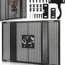 20 "High Aluminum RV Entry Screen Door Protector Grille Adjustable 22"- 31. 5" for Dogs,with Latch Handle Kit (Right Hand), Alloy RV Screen Door for Motorhome(Dog)