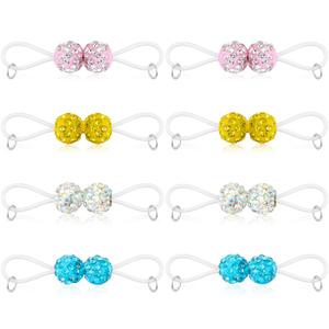 Jamntower 4 Pairs Non Piercing Faux Body Jewelry Adjustable Silicone Noose Rings for Women