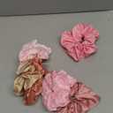 Chloven 6 Colors Oversize Jumbo Hair Scrunchies Blush Theme Large Satin Elastics Pink Lovers Scrunchy Bobbles Soft Bands Ties Accessories for Girls Women (6 Blush) (6 Count (Pack of 1))