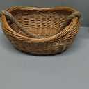 JJSQ Wicker Woven Basket with Jute Rope Handle Garden Harvest Basket Wicker Storage Baskets for Picnic, Easter, Organizing, Gathering Vegetables, Large 17" x 12" x 5"