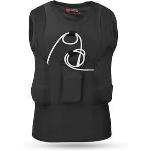 LVAD Women Tank Top for HeartMate 2 & 3  Ultrathin Spandex Mesh, Secure Controller & Battery Pockets, Breathable Comfort (Medium, Black)