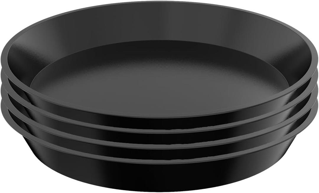 Plant Saucer 4 6 8 10 12 Inch, 4 Pack Plant Tray for Planter Pot, Plastic Flower Pot Saucers Drip Water Trays for Indoors and Outdoors (12 Inch)