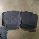 Car Mat Uni Set 3 | Universal Rubber Floor Mats | Complete Set | 4 Pieces | for Front and Rear Seats | Can Be Cut to Size | Protection Against Dirt and Water | Black