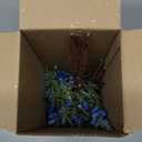 Suncalla 8 Pcs Winter Blue Berry Picks 16" Artificial Glitter Berry Juniper Tree Floral Greenery Stems Iced Winter Decor for Farmhouse Xmas Tree, Vase Fillers, Wreaths, Fireplace Mantels