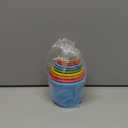 KIDSTHRILL Rainbow Colors Baby Stacking Cups for Toddlers, Tall Baby Stacking Toys Nesting Cups, Drain Holes for Bath Toys, Educational & Motor Skills Sorting & Nesting for 1 2 3 Years Old