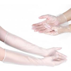 Zelphvt 20Pcs Long Disposable Cleaning Gloves 23.6 inches Waterproof Large Long Sleeved Gloves & 50pcs 9.6inches Lightweight Cleaning Gloves for Household Cooking, Dishwashing, Hair Dyeing