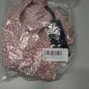 Women's Casual Ruffled V Neck Chiffon Blouse Short Sleeve Office Work Elegant Shirt Vintage Basic Tops (Pink, S)