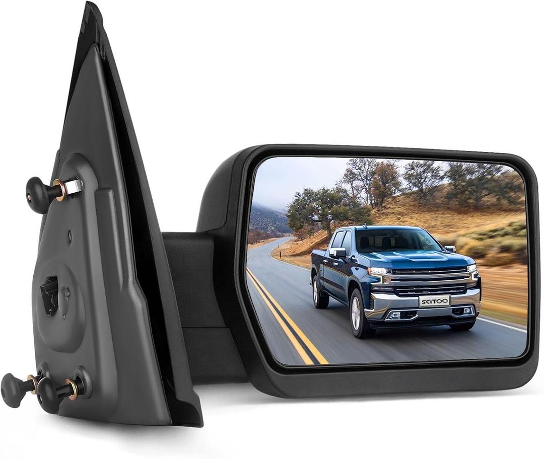 SCITOO Tow Mirror Compatible with 2004-2014 For F150 Towing Mirror with Turn Signal Power Control Heated Right Side