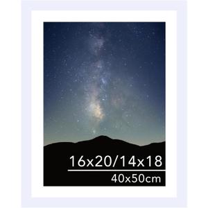 16x20 Picture Frame Black with 14x18 Mat for 40 x 50cm Diamond Art Painting, Display Photo 14x18 with Mat or 16 x 20 Without Mat, Wall Hanging Large Frame with Plexiglass