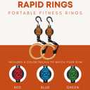 Rapid Rings – Portable Gymnastic Rings for Strength, Stability, and Skill Training Anywhere, Each set includes 8.5 ft of heavy-duty straps that adjust instantly to any height or exercise