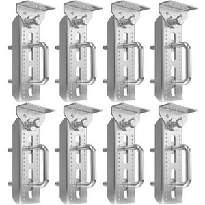 8" Galvanized Swivel Top Bunk Bracket Kit with Hardware for 3"x3"2"x3",1.5"x3" Boat Trailer Crossmember, Boat Trailer Bunk Brackets & Square U-Bolts