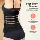 3 in 1 Postpartum Belly Support Recovery Wrap Postpartum Belly Band, After Birth Brace, Slimming Girdles, Body Shaper Waist Shapewear, Post Surgery Pregnancy Belly Support Band (Midnight Black, M/L)