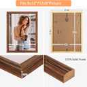 9x12 Wood Frame Brown, Rustic Natural Wooden 12x9in Poster Picture Frame, Distressed 9 x 12inch Woodgrain Gallery Photo Frame with HD Plexiglass, Horizontal Vertical Wall Mounting Display 1pcs