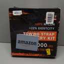 AUTOBOTS Tow Strap Heavy Duty 3" x 30 ft (35,000 lbs) with Shackle Hitch Receiver Hooks Winch Recovery Rope Towing Strap Off road Recovery Kit for Jeep Truck Vehicle