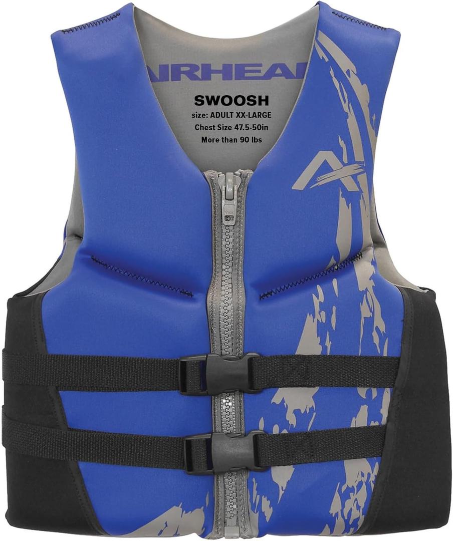 Airhead Swoosh Kwik-Dry Neolite Life Jacket, US Coast Goard Approved Type III Life Jacket, Adult and Youth Sizes, XX-Large
