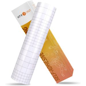 HTVRONT Clear Self-Adhesive Laminating Vinyl Roll-12 x50FT Non Thermal Laminating Film,No Machine Needed Clear Vinyl Laminate for Stickers