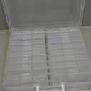 novelinks Clear 4" x 6" Photo Organizer with Handle  16 Transparent Inner Photo Storage Cases, Portable Picture Keeper & Craft Supply Box  Holds 1600 Photos-Transparent